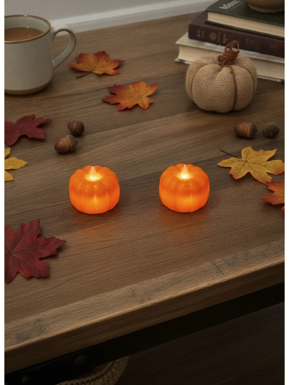 Hyde and EEK! Led Pumpkin Tealights, 2 Count Battery Operated